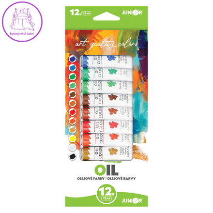Barvy olejové 12ml x12 ks JUNIOR