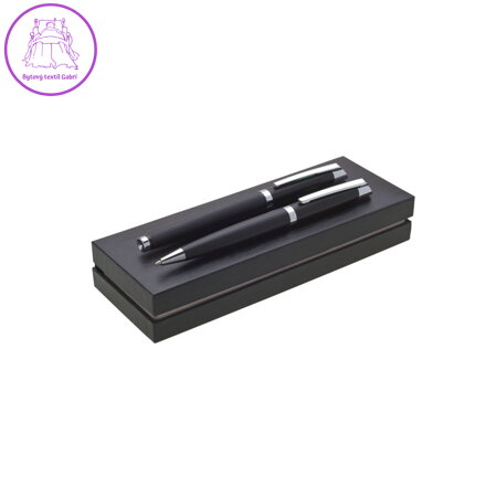 Dárková sada - kuličkové pero a roller GENERO v černé barvě