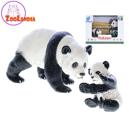 Zoolandia panda s mládětem 4,5-10cm 2druhy v krabičce