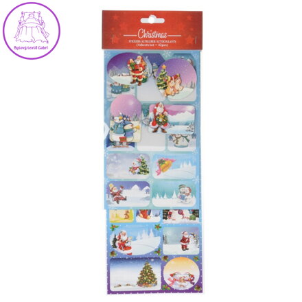 Sada samolepek na vánoční dárky (2 druhy)