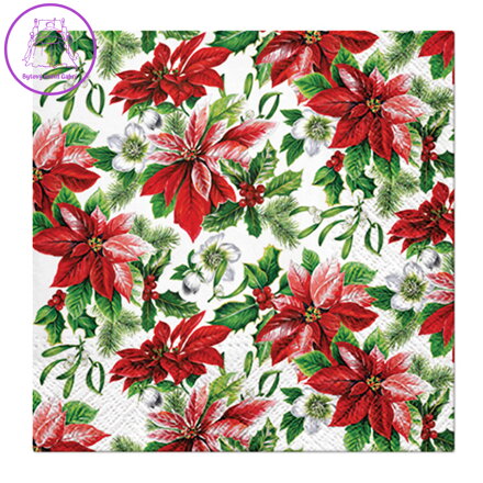 Ubrousky PAW L 33x33cm Glory Poinsettia Ubrousky PAW L 33x33cm Glory Poinsettia