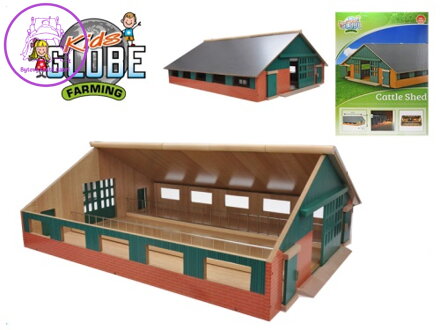 Kids Globe Farming farma dřevěná 73x60x26cm 1:32 v krabičce