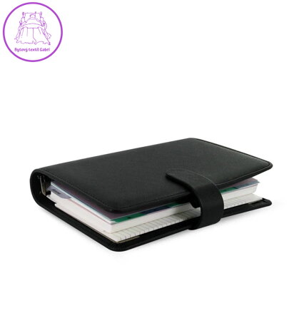 Diář Filofax Saffiano černý, osobní