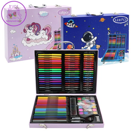 Výtvarná sada v kufříku 128 ks - Unicorn /Space