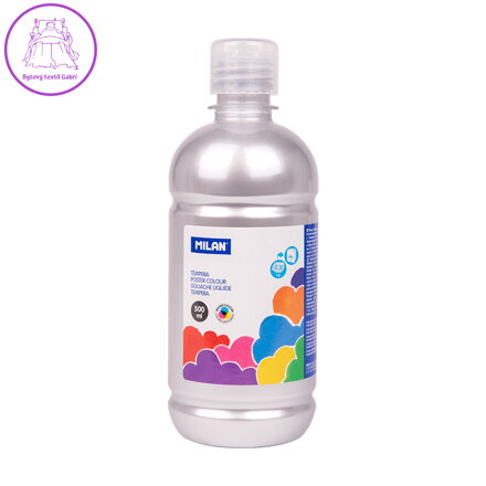 Barva temperová 500ml stříbrná