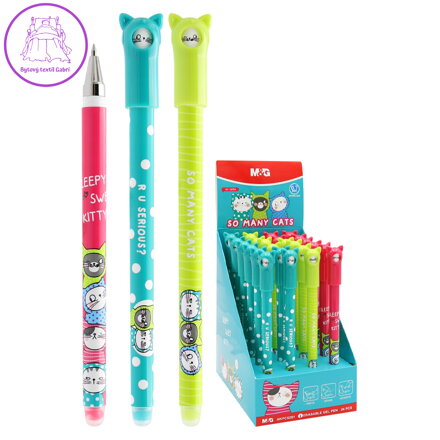 Pero gelové /gumovací M&G iErase So Many Cats Pencil 0,7 mm - modrá náplň Pero gelové /gumovací M&G iErase So Many Cats Pencil 0,7 mm - modrá náplň
