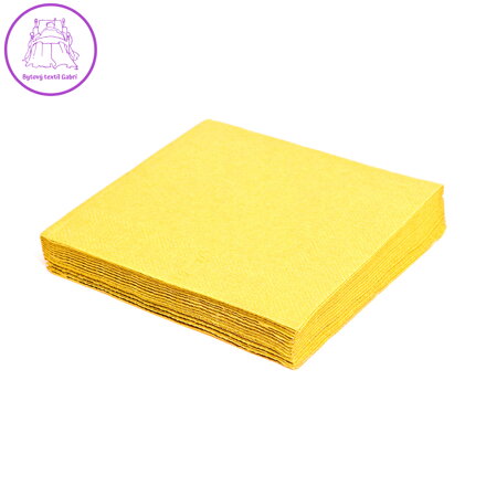 Ubrousky 2-vrstvé 33 x 33 cm žluté 50 ks