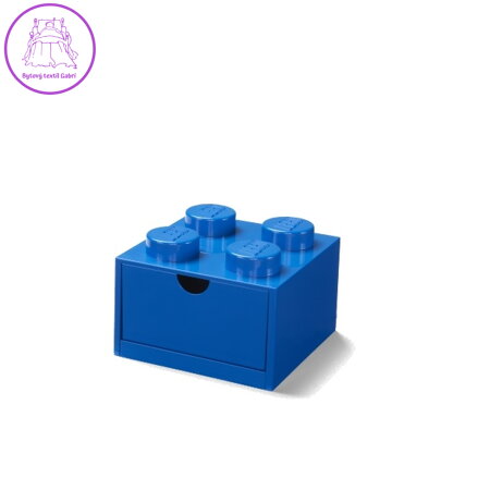 LEGO stolní box 4 se zásuvkou - modrá