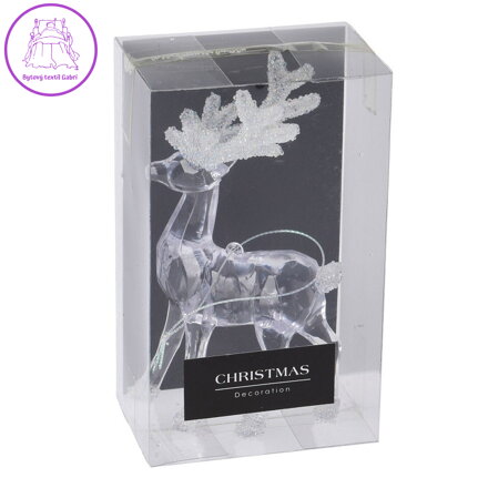 Jelen se třpytivými parohy - dekorace