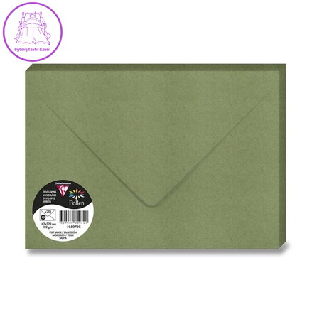Obálka CF - C5 zemitá zelená 120g (20ks)