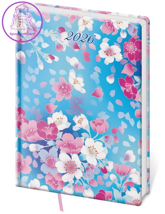 Diář 2026 deník A5 Vario Lyra - Blossom