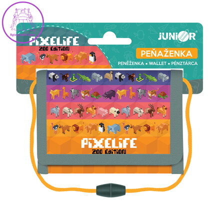 Dětská textilní peněženka JUNIOR S8 - Pixelife Zoo Edition