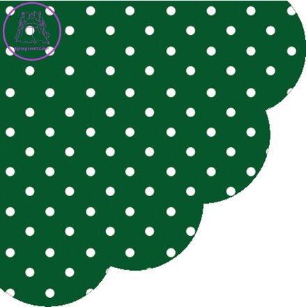 Ubrousky PAW R 32 cm Dots Dark Green