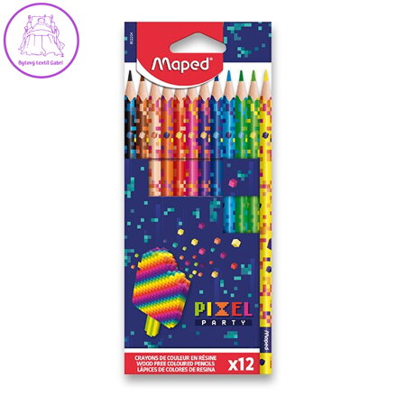 Bezdřevé barvičky MAPED Pixel Party 12 ks