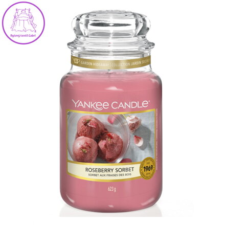Svíčka Yankee Candle - Roseberry Sorbet, velká
