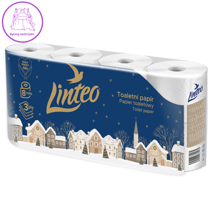 Toaletní papír Linteo DEN & NOC 8 rolí (3 vrstvý) bílý