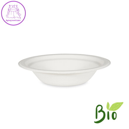 Miska kulatá BIO cukrová třtina 400ml, 18x4 cm (50 ks v bal.)