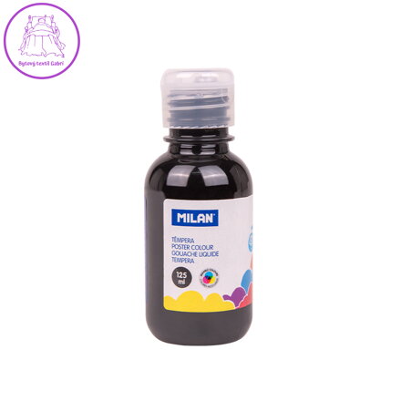 Barva temperové 125ml černá