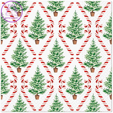 Ubrousky PAW L 33x33cm Candy Cane Forest Ubrousky PAW L 33x33cm Candy Cane Forest