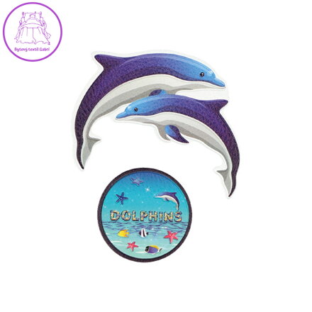 Sticker na tašku Dolphins, sada 2 ks