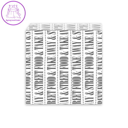 Papírový sáček (FSC Mix) nepromastitelný Street Food 16 x 17 cm [500 ks]