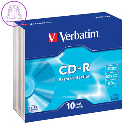 CD-R Verbatim DataLife Extra Protection, 52x, 700 MB/80 MIN, 10-pack slim