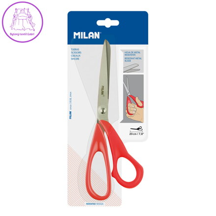 Nůžky MILAN kancelářské červené 20 cm - blistr