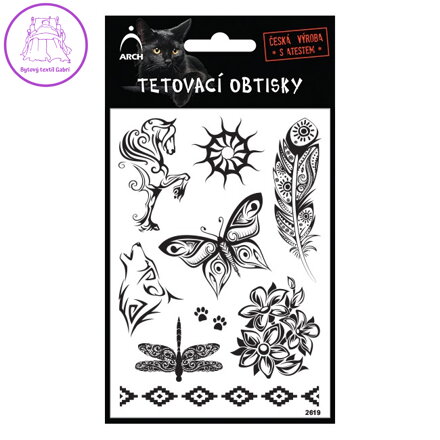 Černé tetovací obtisky - kůň