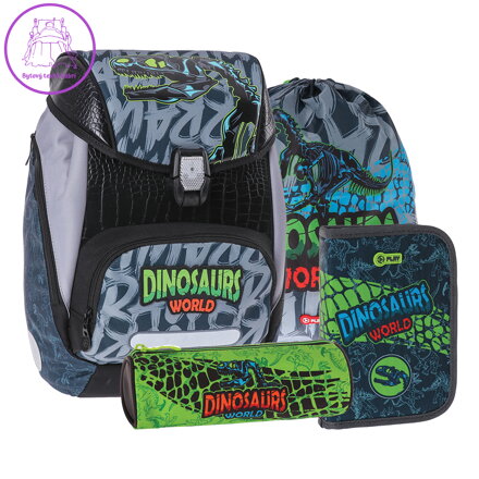 Školní batoh - 4-dílný LOGIC SET - Dino world