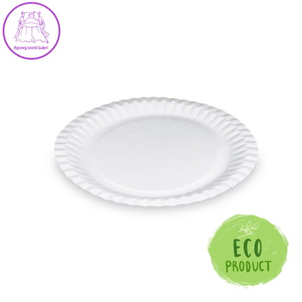 Talíř papírový mělký 23 cm, 100 ks