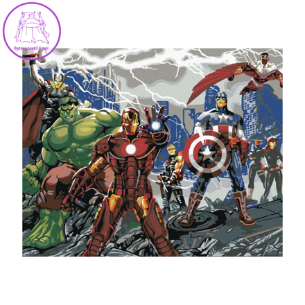 Diamantové malování (s rámem) - Avengers hrdinové
