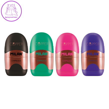Guma s ořezávátkem MILAN Capsule Copper