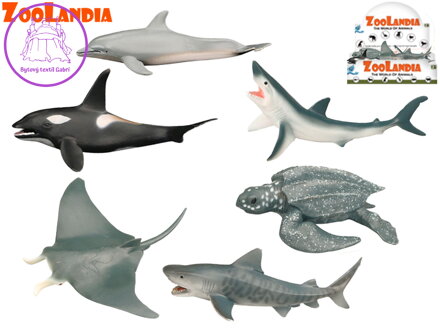 Zoolandia mořská zvířátka 8-15cm 6druhů v sáčku 24ks v DBX