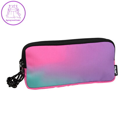 Pouzdro na pera MILAN 3-zipové Sunset, růžové