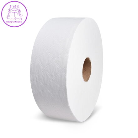 Toaletní papír (FSC Mix) 2vrstvý bílý `JUMBO` Ø25cm 240m 1070 útržků [6 ks]