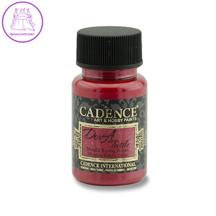 Textilná farba Cadence, metal. červená, 50 ml