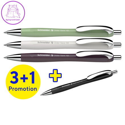 Kuličkové pero Schneider Slider Slider Rave XB Trend edition 3+1 - modrá náplň