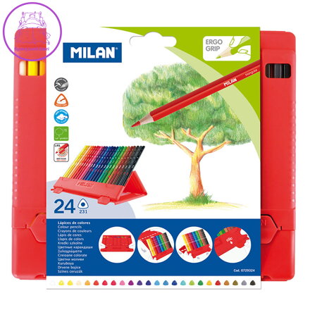 Pastelky MILAN trojhranné 24 ks v boxe