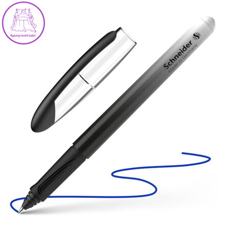 Roller bombičkový SCHNEIDER Voyage Black and White - modrá náplň