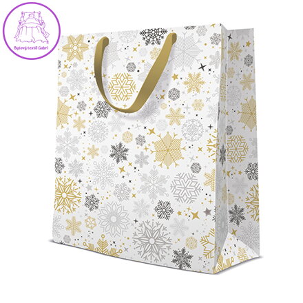 Dárková taška PAW Metallic Snowflakes