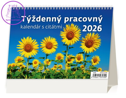 Stolní kalendář 2026 Týdenní pracovní kalendář s citáty