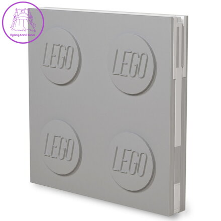 LEGO Zápisník s gelovým perem jako klipem - šedý