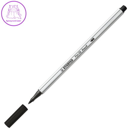 Fix se štětcovým hrotem pro různé šířky čar STABILO Pen 68 Brush, černý