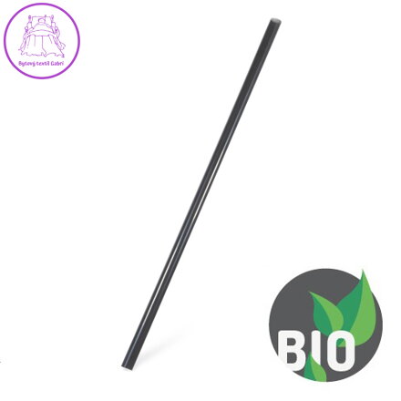 Slamka (bio-kompozit) čierna `JUMBO` Ø8mm x 21cm [100 ks]