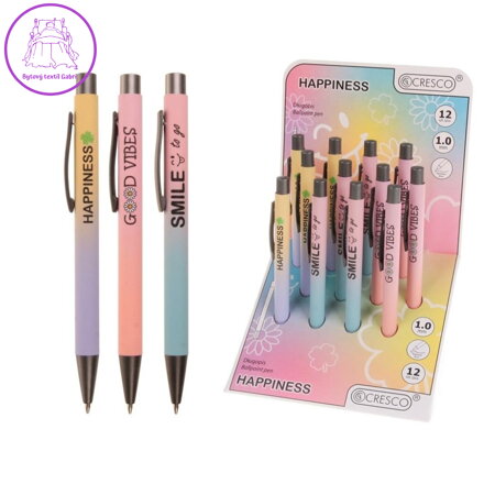 Pero kuličkové "Happiness", modrá náplň