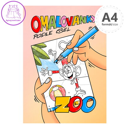 Omalovánka A4 podle čísel - Zoo