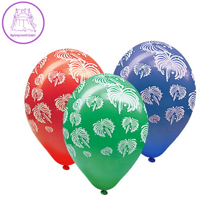 Balón L 30 cm, Ohňostroj / 5ks /