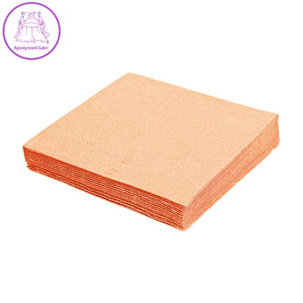Ubrousky 1-vrstvé 33 x 33 cm apricot 100 ks