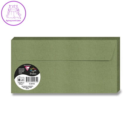 Obálka CF - DL zemitá zelená 120g (20ks)