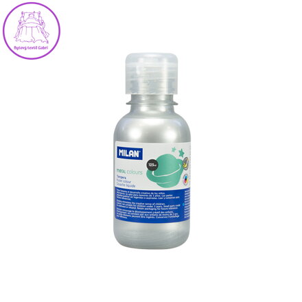 Barva temperové 125ml metalická stříbrná
